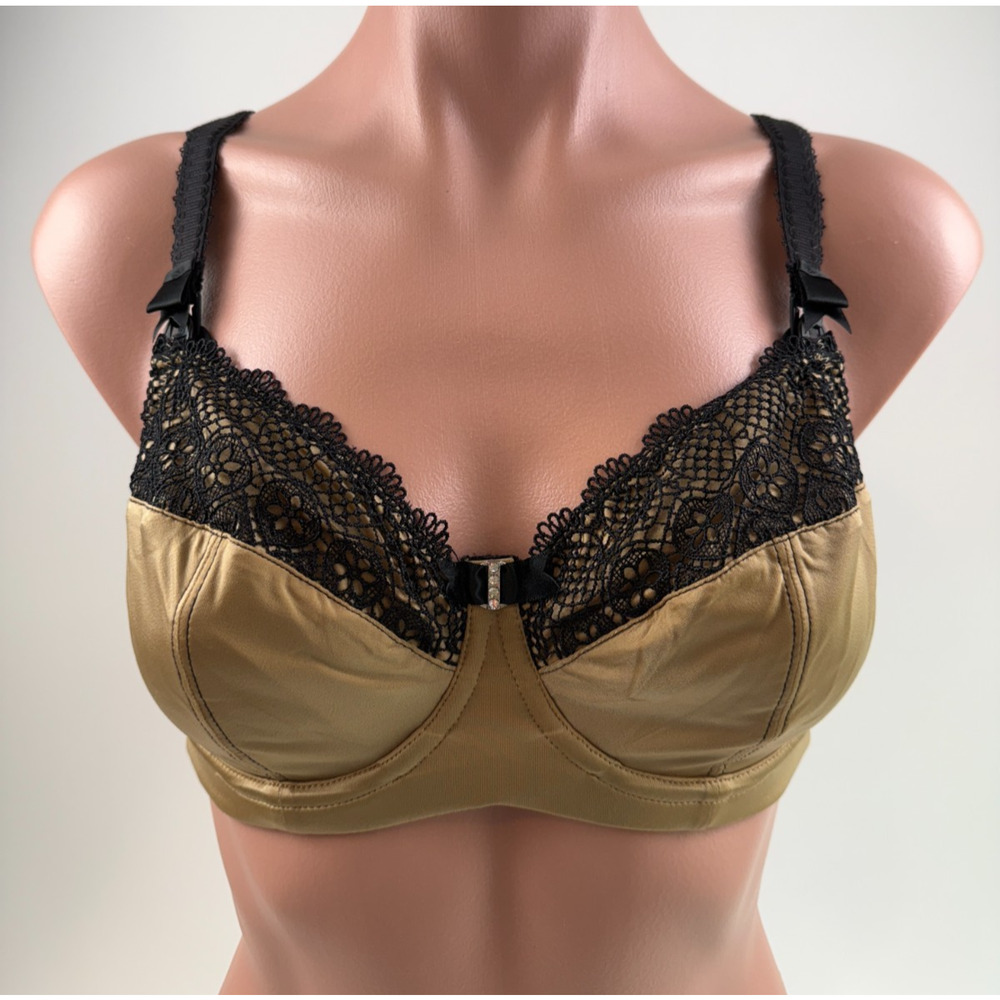 Cake Lingerie Balcony Style Flexible Wire Embroidery Beige Nursing Bra Size 36C